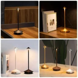 HPH Rechargeable Table Lamp Creative vintage Led Lamp Coffee Pina Pro Table Lamp Aesthetic Decoration Decorative Desk Lamp
