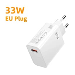33W Charger QC 3.0 Quick Charging 6A Fast Turbo Charger Mobile Phone Charger Adapter USB Type C Cable For Samsung