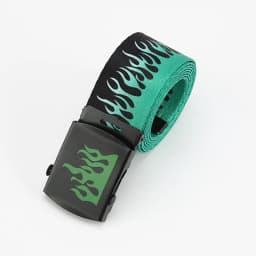 Punk Style Flame Belt - Trendy Hip-hop Street Bad Boy Personality Decoration Durable for Both Men and Women Trendy Eyelet Belt