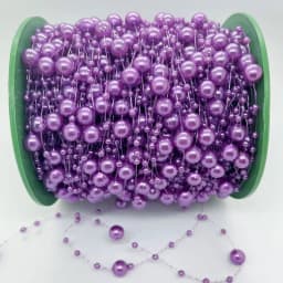 5/10yards 3-8mm Fishing Line Artificial Pearls String Beads Chain for Diy Christmas Tree Wreath Decoration Party Supplies