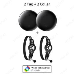 Pets Smart Tracker Tag With Cat Collar Android Alternative to AirTag Works with Google Find Hub Anti-Lost GPS Tracker Locator