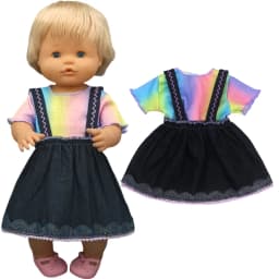 Nenuco Baby Doll Clothes Sweater Hat Scarf Ropa Y Su Hermanita 40cm Baby Doll Outwear Winter Warm Set