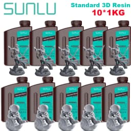 SUNLU 10KG Standard / Water-Wash / Water Wash ABS LIKE 3D Resin 1KG/Bottle 405nm UV Resin For Most SLA/DLP/LCD 3D Printer 1kg