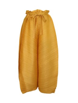Miyake Pleated Broad Leg Harem Pants Women Spring Summer Loose Belt Trousers Black Aesthetic Clothes TP5002