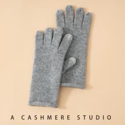 High-Quality Winter 100% Goat Cashmere Knit Touch Screen Gloves Women Soft Warm Open-palm Gloves Lady Full Finger Guantes