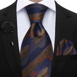 Peacock Blue Floral Print 2-Piece Tie & Pocket Square Set for Men Wedding Business Casual Stylish Accessories