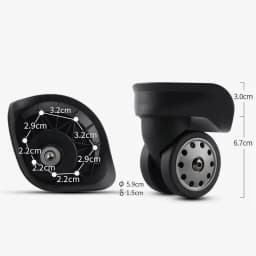 2Pcs/Pack Luggage Wheel for Delsey Wheels Replacement Suitcase Repair Accessories Omni-directional Wheel Mute