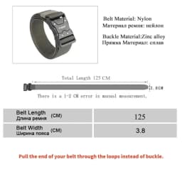 Quick Release Pluggable Metal Buckle Canvas Tactical Belt For Drilled Tough Nylon Belt For Men Durable Webbing Belts Training