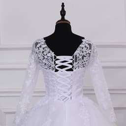 Long Sleeve Wedding Dresses Cheap Wedding Dress Pure White Wedding Dresses With Train Customized Brides Party Dress 2025 New