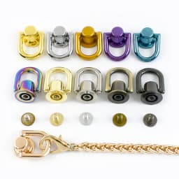 4/10/20Pcs 10mm Metal D Ring Screw Rivet Stud Bag Side Hanger Strap Chain Connector for Handbag Purse DIY Hardware Accessories