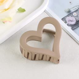 1PC Heart - Shaped Hair Claw Clips Set, Multiple Colors, Cute Hair Accessories For Women