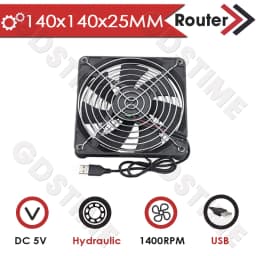 Gdstime 120MM USB Fan 140mm DIY Router Fan DC 5V Laptop Cooling Fan 92/80MM Fan Radiator Fan Ball TV Box Fan With Fan Controller