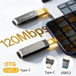 Kodak K273 Double Nip USB Flash Drive USB3.2 Type-c 32GB 64GB 128GB 256GB High Speed Pen Drive Memory Stick Metal OTG Pendrive