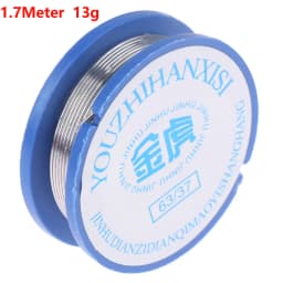 1Roll Solder Wire Tin Lead 0.8mm Width 1.7m Length 2% 13g Flux Reel Welding Line Solder For Soldering 36*12mm Soldering Wire