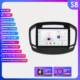 Hizpo 2 DIN Android 13 Car Radio For Buick Regal For Opel Insignia 2014 - 2017 Multimedia Stereo Screen Carplay 7862 AutoRadio