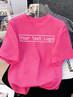 Customized Personalized Your Text Logo Female T Shirts Cotton Breathable Soft Workwear Casual Loose Home Clothes Trendy Y2K Tee