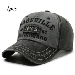 European and American Washed Denim Made Old Curved Brim Cap Alphabet Embroidered Baseball Capoutdoor Sunshade Sun Protection Hat