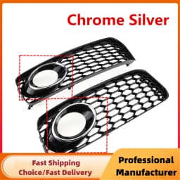 Front Fog Light Racing Grille For Audi A5 S-Line S5 B8 RS5 2008-2012 Honeycomb Mesh Fog Lamp Cover Sport Grille