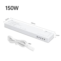 24W-200W LED Cabinet Light Transformer Power Supply AC220V to DC12V/24V with 7/9/10x DuPont Ports for Integrated Lighting