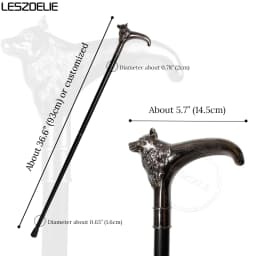 Wolf-Head Luxury Walking Stick Canes Men 2025 Fashion Decorative Walking Stick Women Fashionable Cane Vintage Walking Cane Stick