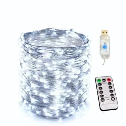 100/200LED Copper Wire String Lights USB Fairy Lights with Remote 8 Modes Lights Waterproof Christmas Decoration New Year