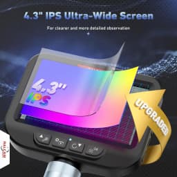 360° Joystick Articulating Borescope, 6.2mm 4 Ways Automotive Endoscope Inspection Camera with 6 Adjustable LED Lights SnakeTube