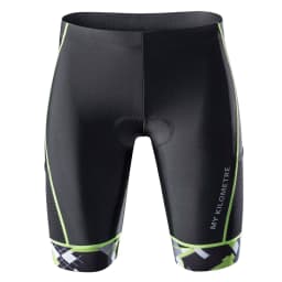 Men's Tri Shorts Quick Dry Compression Triathlon Cycling Shorts with Pad Side Pockets Swim Bike Run MY KILOMETRE