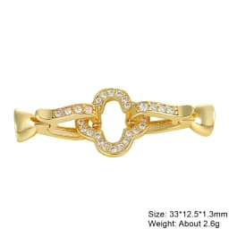 Juya DIY 18K Gold Plated Creative Closure Fasteners Lock Clasps Accessories For Needlework Beads Pearls Jewelry Making Material