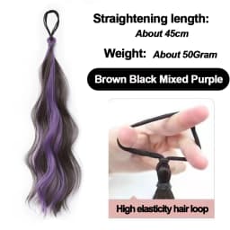 Highlight Synthetic Wig Hair Bundle DIY Self-winding Chignon Low High Ponytail Hair Extension Fluffy Braid Hair Bun Hairpiece