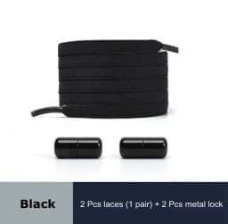18 Colors Free to Match Elastic Shoelaces Lock Lazy Laces Flat Multi Color Options No Tie Shoelace Round Capsule Metal
