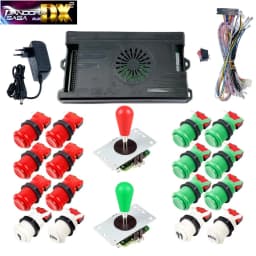 9800 in 1 Pandora Saga DX 2 Plus Arcade Box DIY Kit 8 Way Joystick American Style Push Button Game Console Cabinet Bartop