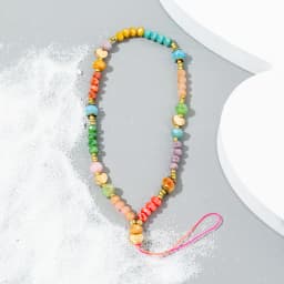 Fashion Acrylic Mobile Phone Chain Five-Pointed Star Pendant Beaded Telephone Lanyard Cellphone Hanging Rope For Women Jewelry