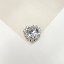 10PCS Heart Shaped Flatback Rhinestones Button Crystals Glass Jewelry Making Sewing On With Silver Bottom Stones For Clothes Diy