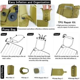 Soomloom R 8.0 High R-Value Air Mat - Portable Inflatable Mat Sleeping Pad for High-Altitude Camping, Hiking & Mountaineering