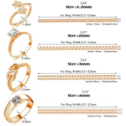 1Pc/ 16Pcs Ring Size Adjuster Rings Guards Tightener Clear Ring Size Adjuster Resizer Loose Rings Spirals Reducer 4 Sizes