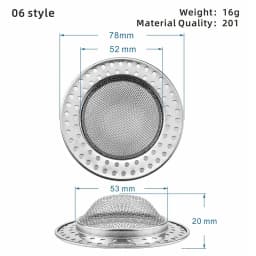 Kitchen Sink Filter Stainless Steel Mesh Sink Strainer Filter Sewer Mesh Strainers Bathroom Sink Strainer Drain Hole Filter Trap