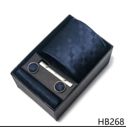 High Grade Holiday Gift Box Brand 8 cm Blue Paisley Tie Handkerchief Cufflink Set Men Necktie Clothing Accessories Birthday Gift