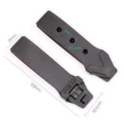 Short 3 Inch MOLLE Kydex OTW Clip Belt Loop With Assemble Hardware To Integrate Accessory Pockets and Pouches Onto Packs Vest