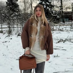Elegant PU Fur Patchwork Jacket Women Loose Detachable Collar Lapel Double Breasted Jackets Female Fashion Winter Warm Outwear