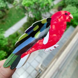 Novelty Bird & Hedgehog Acetate Hair Claw Clips, Whimsical Hummingbird Parrot Shark Clips for Women Girls