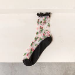 Floral Embroidery Crystal Silk Socks Summer Ultra-thin Transparent Vintage Lace Socks Women Sweet Girls Kawaii Cute Ruffle Socks