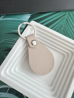 10 PCS Leather Keychain PU Leather Key Fobs With Rivets And Keychain Ring Sublimation Keychain Blanks