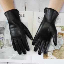 Summer Driving Thin Sheepskin Leather Gloves Women's Touch Screen Single Unlined Straight Style Motorcycle Riding Gloves