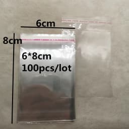 100pcs/lot 4x6cm--14x14cm Various Models Poly Bag Transparent Opp Plastic Bags Self Adhesive Seal Jewellery Making Packaging Bag