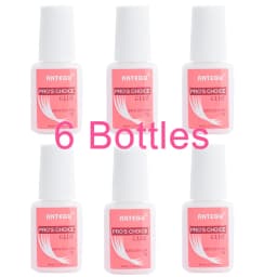 6 Bottles Super Strong Nail Glue For Nail Tips,Acrylic Nails and Press On Nails (7ml) Nail Bond Brush On Nail Glue For Press On