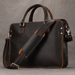 Newsbirds Mens Leather Handbag 15.6 Inch PC Notebook Laptop Briefcase Shoulder Bag 100% Cowhide Man Bag Male Business Bag