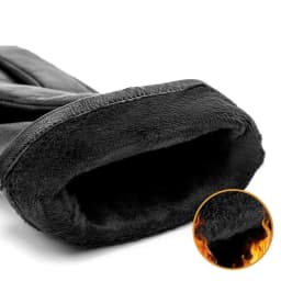 Winter Gloves for Men Sheepskin Leather Touch Screen Men's Gloves High Quality Warm Full Finger Men Mittens Driving Riding