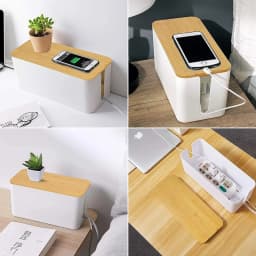 Cable Management Box, Cable Management Kit for Power Strip to Hide Wires, Cord Organizer Boxes, for Home and Office