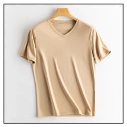 SuyaDream Mens Solid Tee Cotton Silk Blend Plain O Neck Short Sleeved Cozy T Shirts 2026 Summer Simple Chic Top White Black