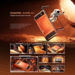 Oukitel WP68 Air Rugged Phone 12GB+512GB 6.88'' Android 16 MediaTek Dimensity 7025 64MP Camera 8000mAh NFC 5G Smartphone